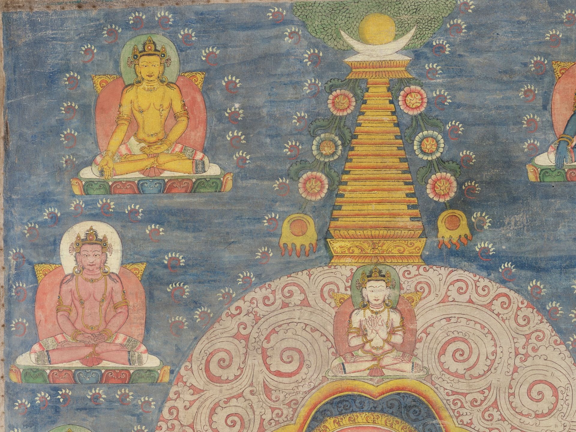 A THANGKA OF GREEN TARA, 18TH - 19TH CENTURY - Image 3 of 7