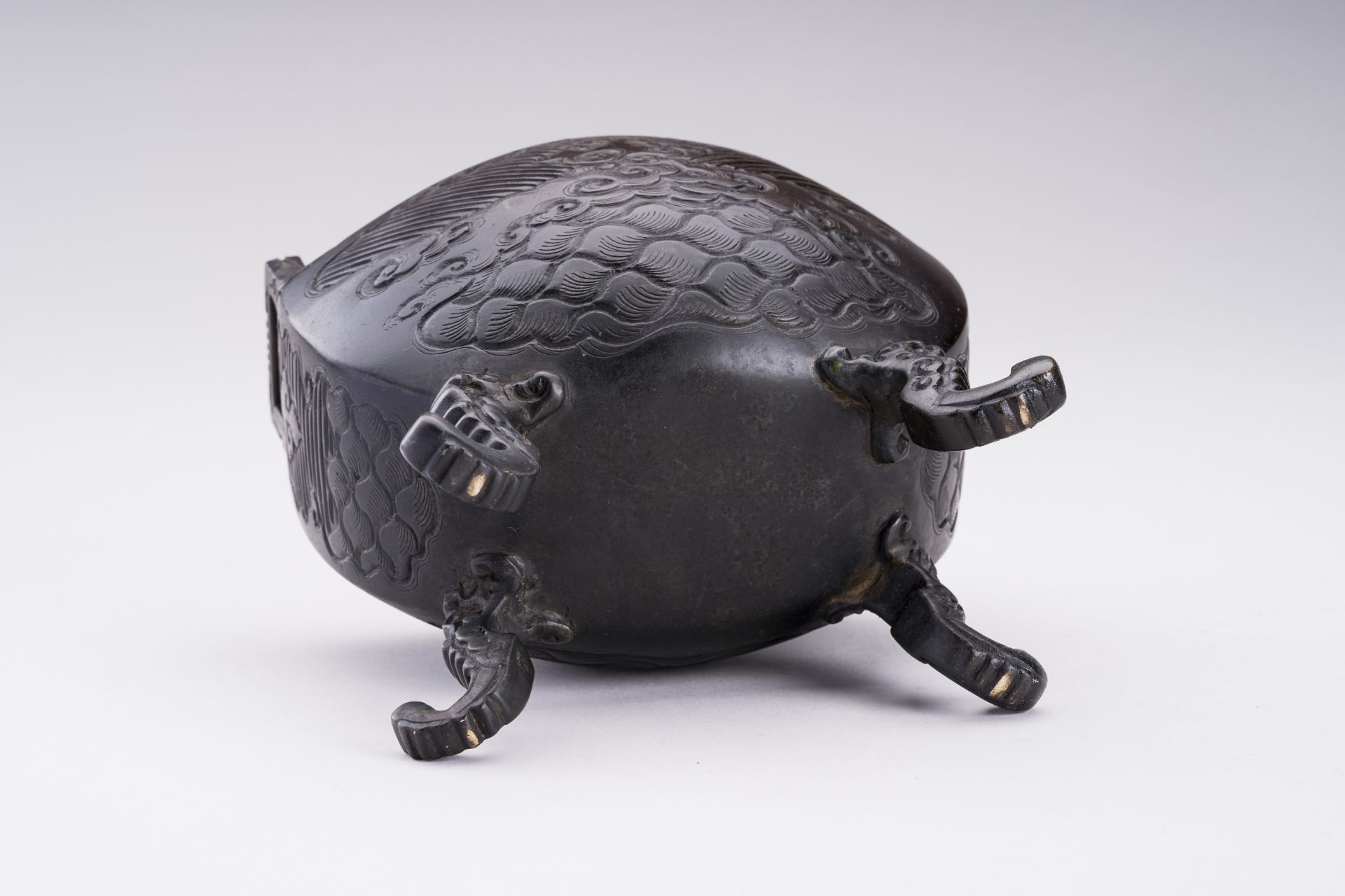 A BRONZE CENSER AND COVER WITH DRAGON, MEIJI - Bild 10 aus 10