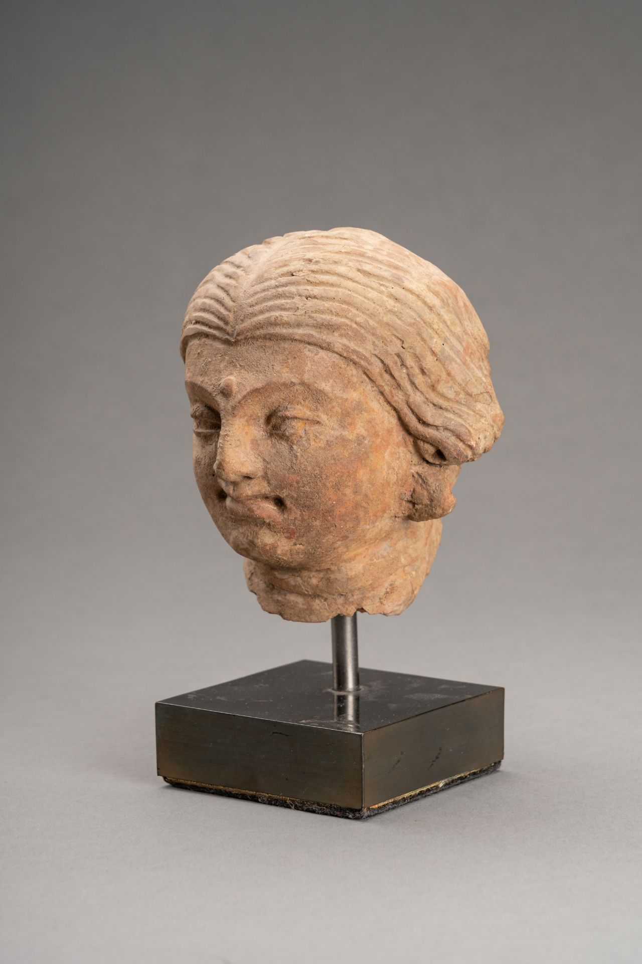 A TERRACOTTA HEAD OF A FEMALE BODHISATTVA, GANDHARA - Image 3 of 8