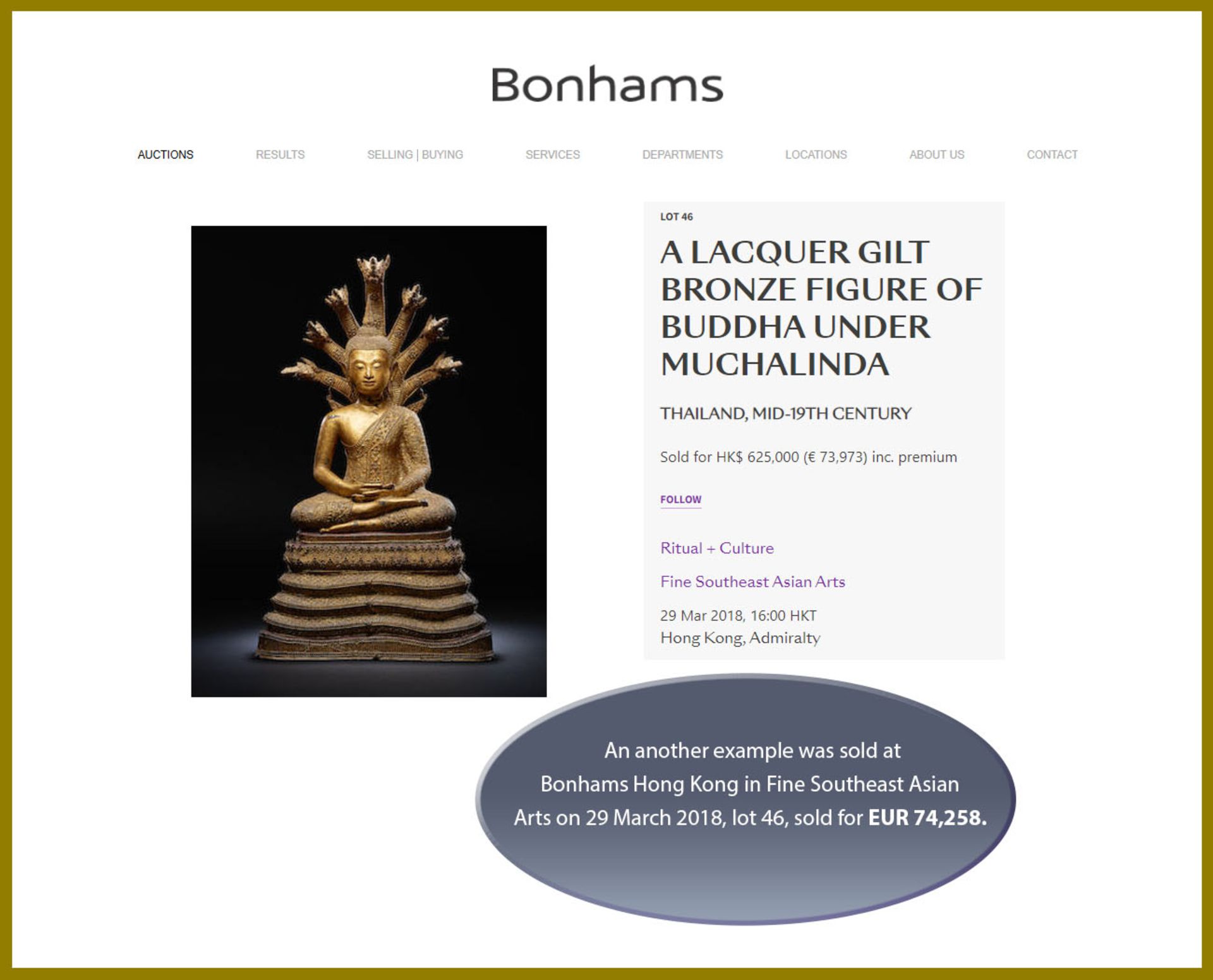 AN IMPRESSIVE LACQUER GILT BRONZE FIGURE OF BUDDHA, RATTANAKOSIN - Image 5 of 22