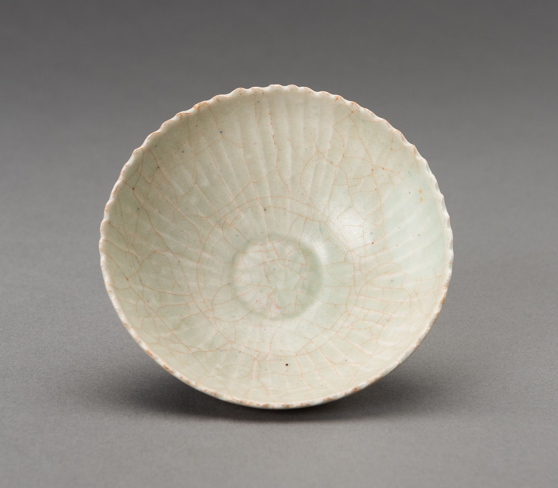 A YUAN STYLE QINGBAI GLAZED 'LOTUS' PORCELAIN BOWL