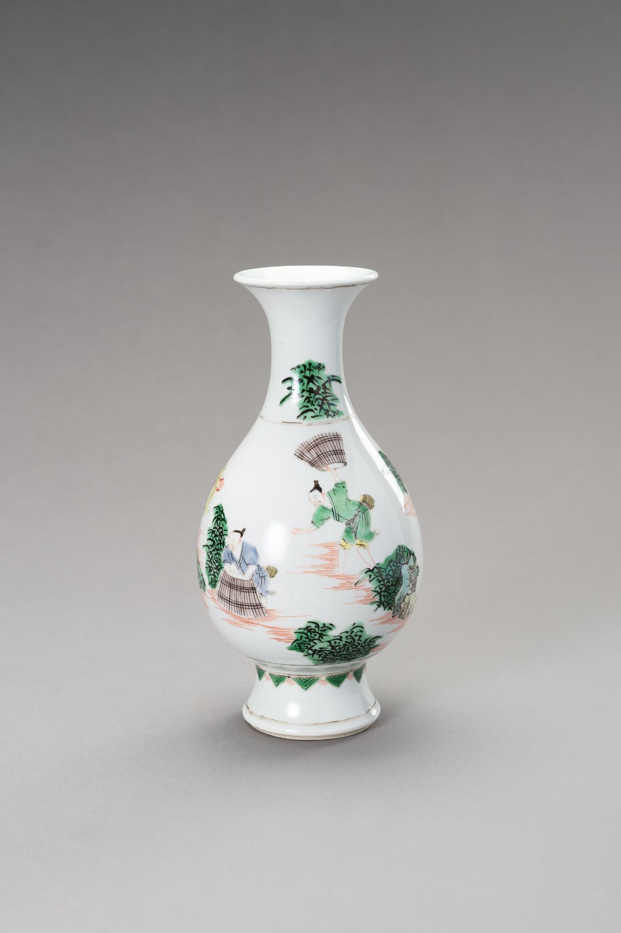 A FAMILLE VERTE VASE, YUHUCHUNPING, LATE QING DYNASTY - Image 5 of 10