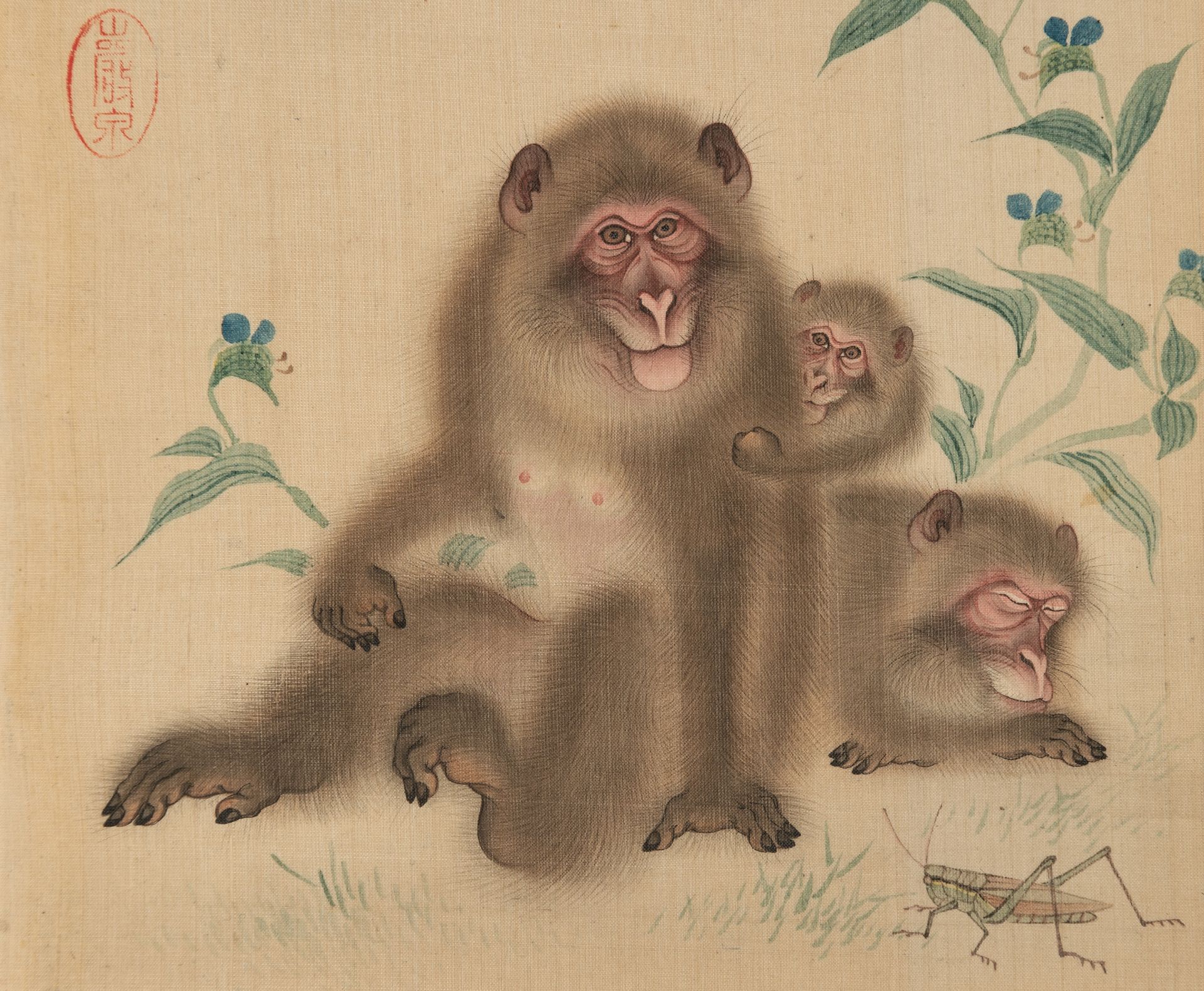 KAMATA GANSEN: A RARE SET OF FOUR FINE JAPANESE SILK PAINTINGS FROM AN ALBUM - Bild 22 aus 24