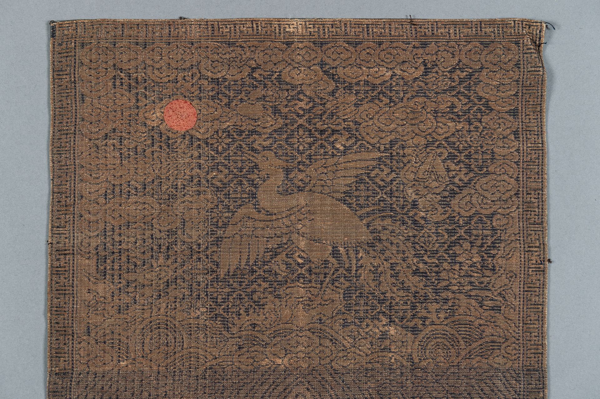 A SILK 'CRANE' RANK BADGE, QING - Bild 2 aus 5