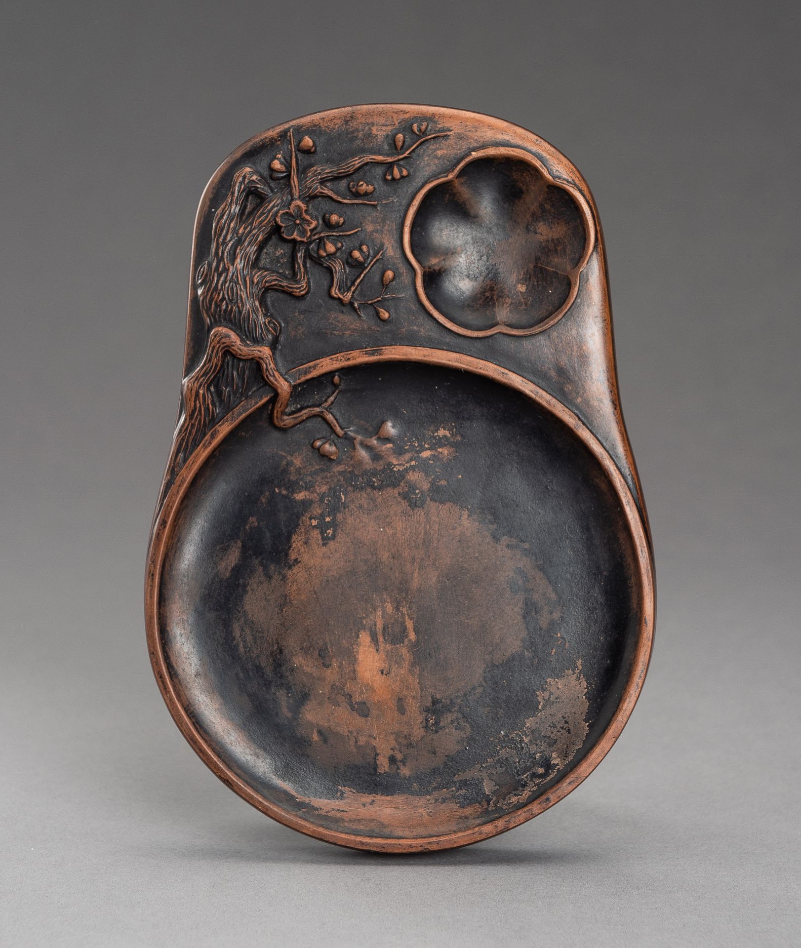 A CHENGNI 'PRUNUS' INKSTONE, 1920s