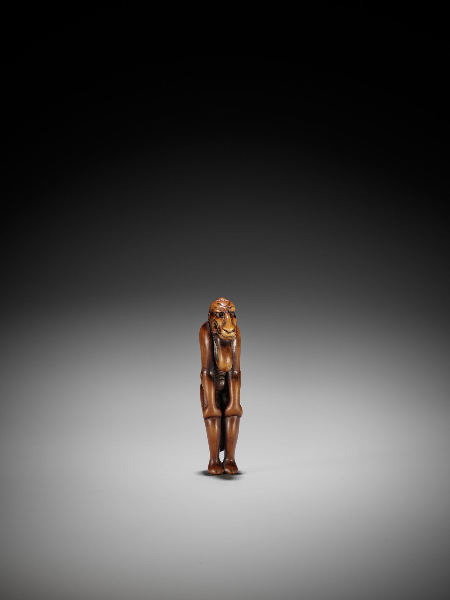 A CONTEMPORARY WOOD NETSUKE OF A MYTHICAL BEAST - Image 7 of 13