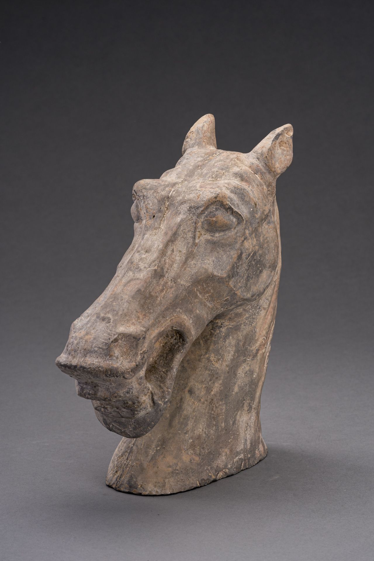 A POTTERY HORSE HEAD, HAN DYNASTY - Image 2 of 6