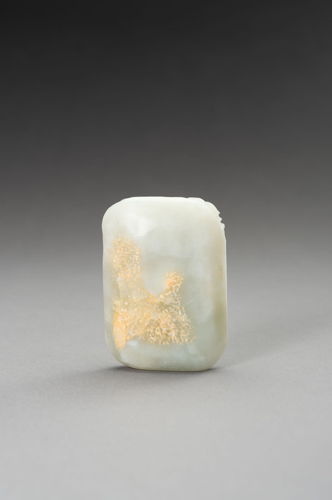 A PALE CELADON AND RUSSET JADE PLAQUE, REPUBLIC PERIOD OR LATER - Image 9 of 9