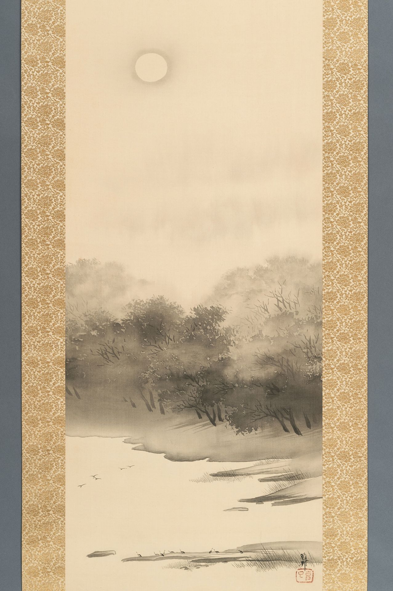 HASHIMOTO GAHO (1835-1908): A SCROLL PAINTING OF A LANDSCAPE - Image 4 of 15