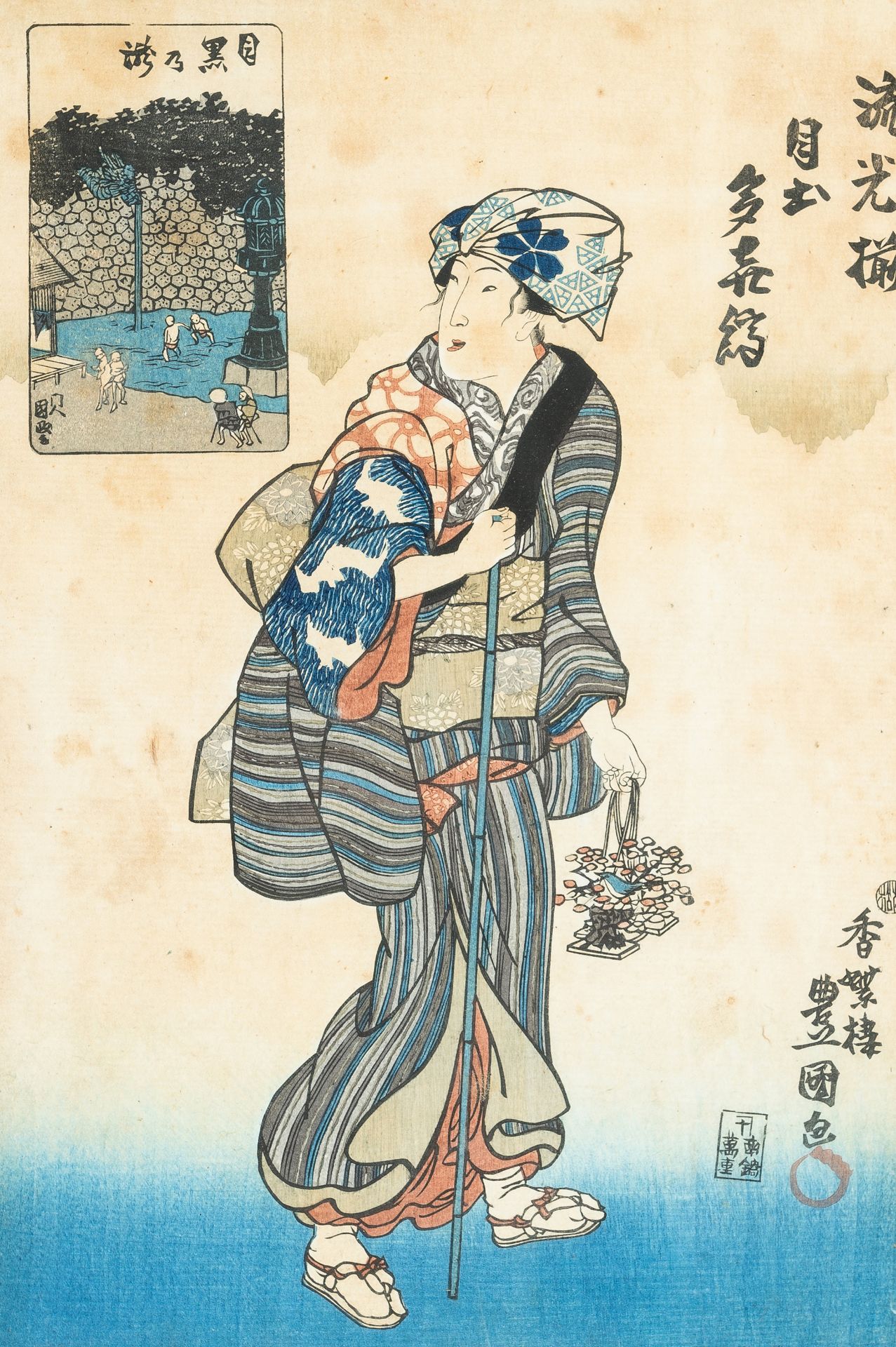 A LOT WITH SIX JAPANESE COLOR WOODBLOCK PRINTS - Image 18 of 31