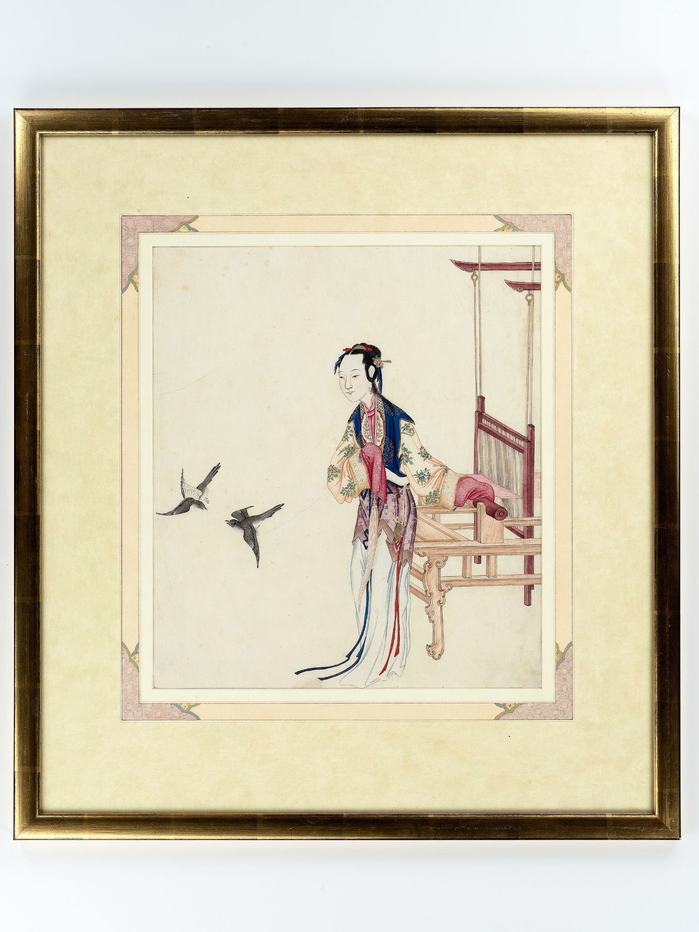 LADY WITH LOOM AND MAGPIES', QING DYNASTY - Bild 5 aus 6