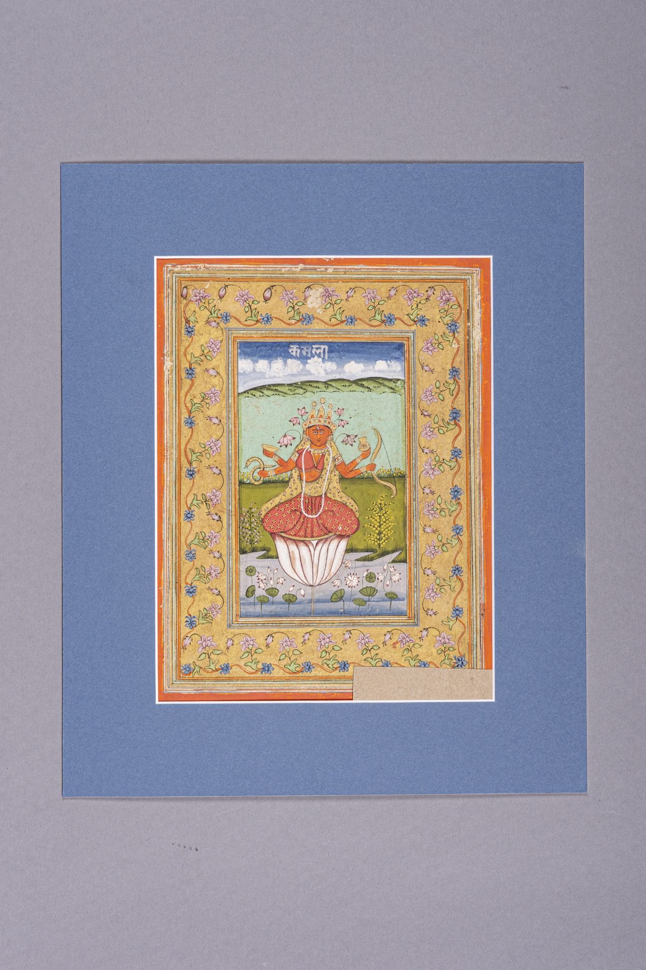 AN INDIAN MINIATURE PAINTING OF KAMALATMIKA, 1780-1800 - Image 3 of 4