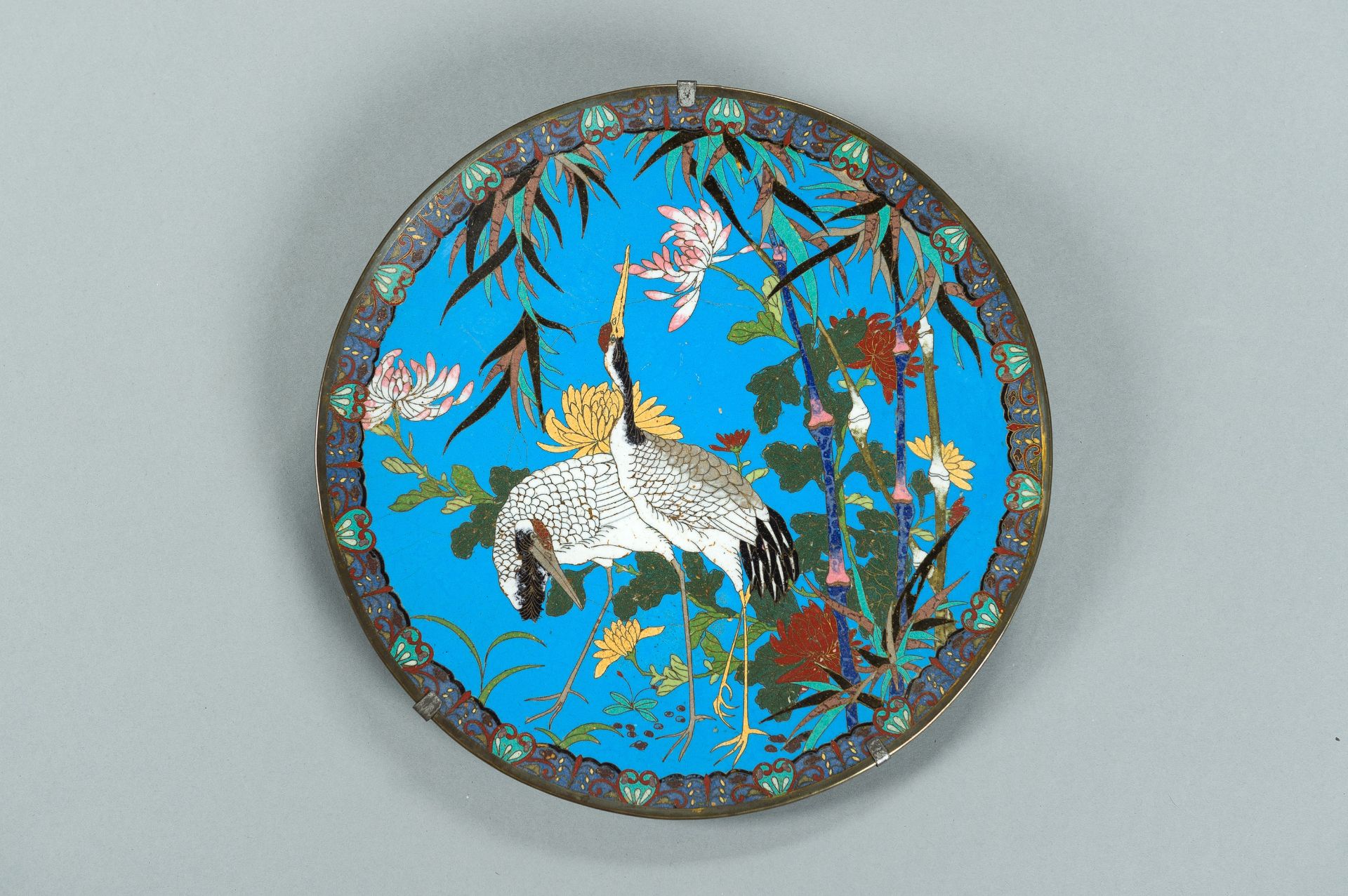 TWO CLOISONNE DISHES DEPICTING BIRDS, MEIJI - Bild 6 aus 10