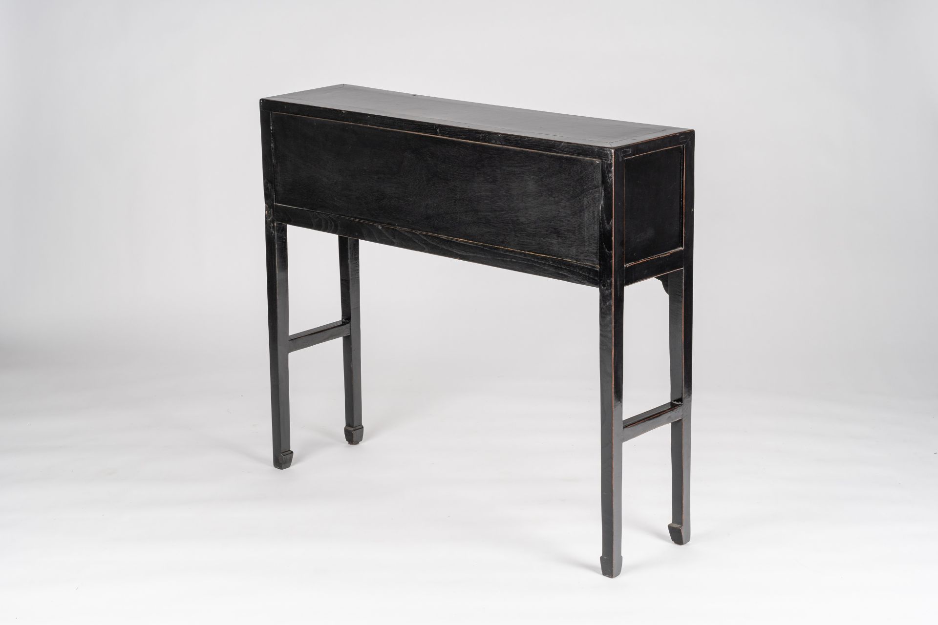 A BLACK LACQUERED CONSOLE TABLE, MEIJI - Image 9 of 11