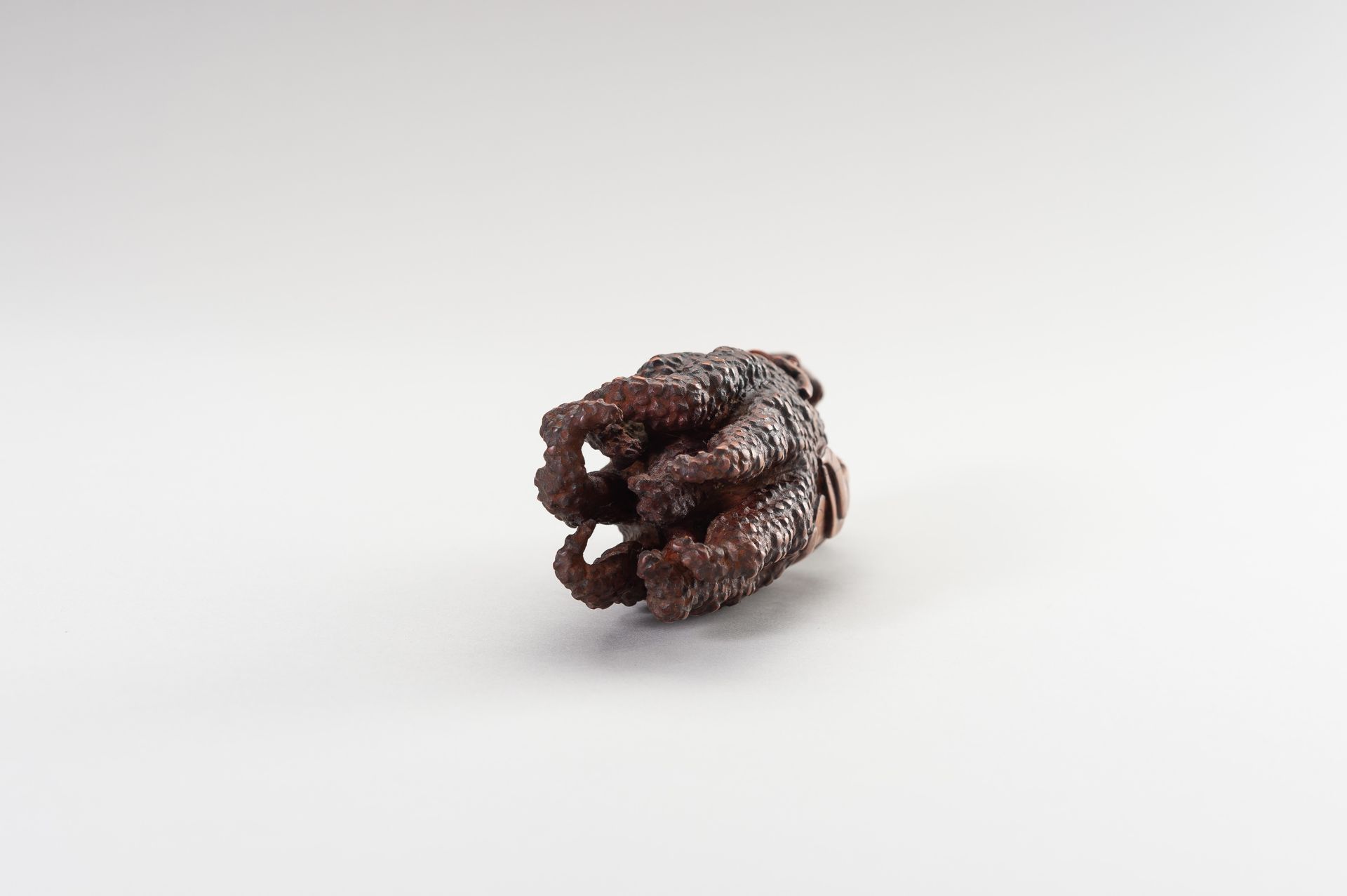 A BOXWOOD CARVING OF 'BUDDHA HAND CITRON' - Image 5 of 11