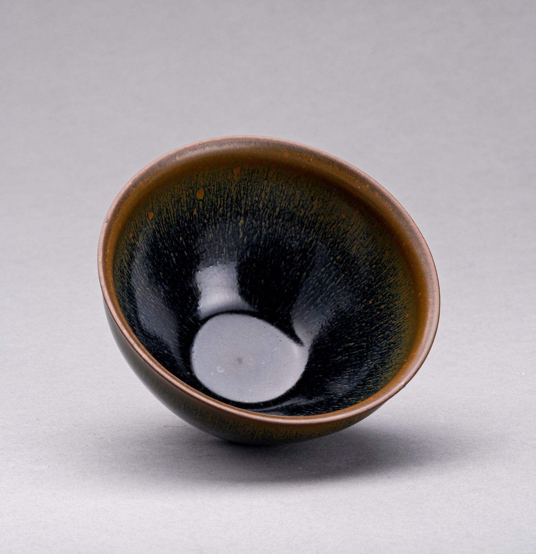 A JIAN WARE 'HARE'S FUR' STONEWARE TEA BOWL