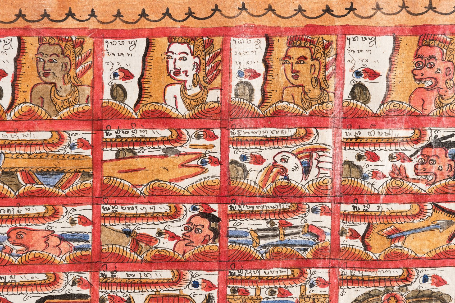 A HAND PAINTED ASTROLOGICAL CHART (PLINTANGAN) - Bild 7 aus 9