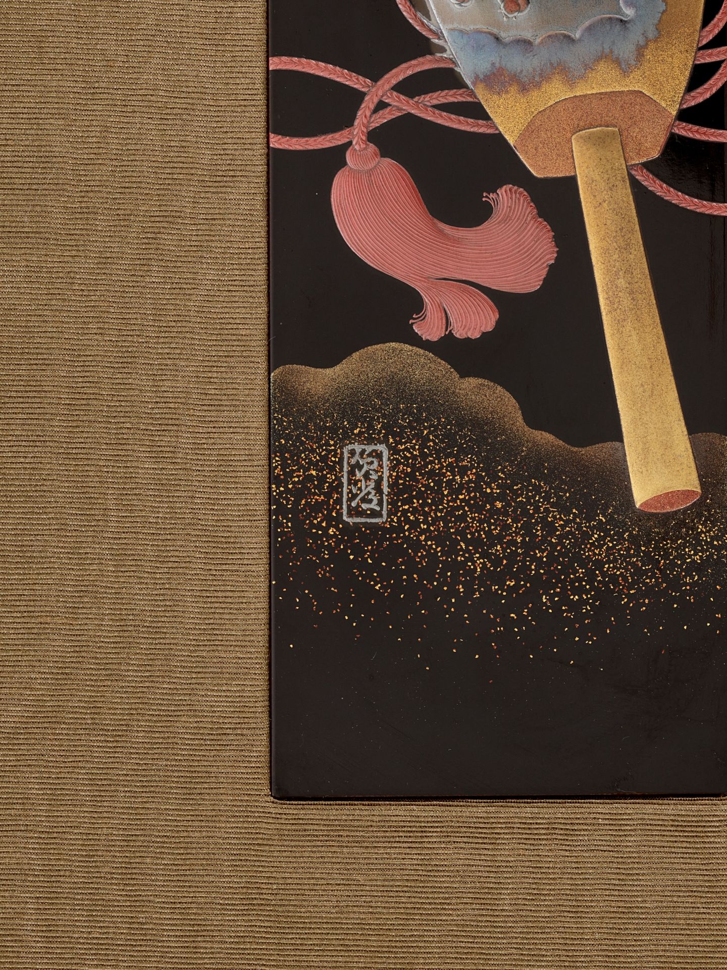 SADAATSU: A FINE ZESHIN-SCHOOL SET OF FIVE LACQUER TANZAKU (POEM CARDS) WITH FIVE FESTIVALS OF JAPAN - Image 15 of 15