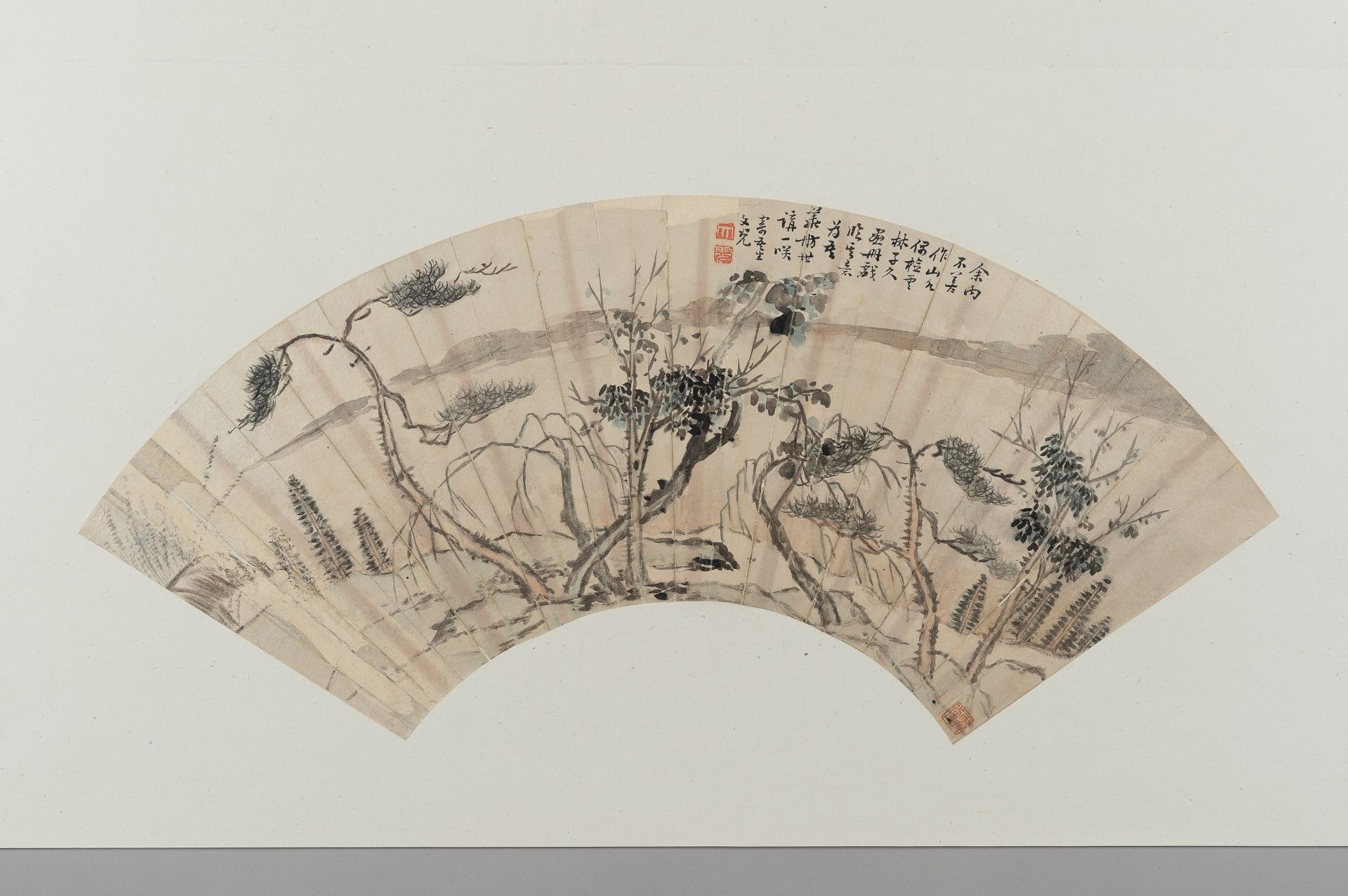 A RIVER LANDSCAPE WITH TREES BY LIU ZHAOWEN - Image 4 of 20