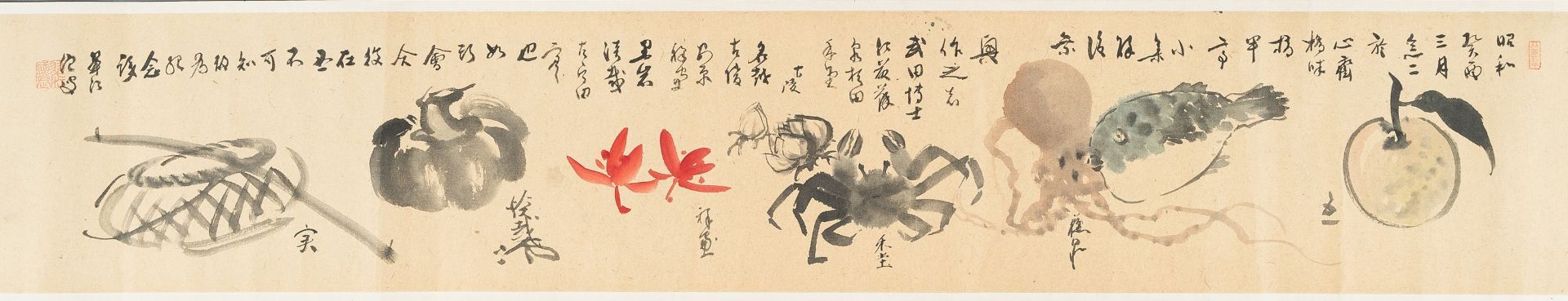 AN EMAKI HANDSCROLL DEPICTING FOOD, MEIJI