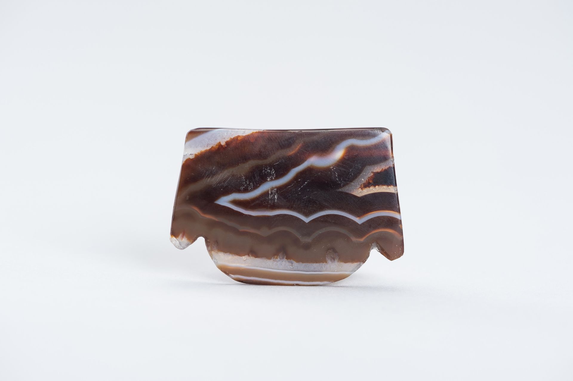 TWO LOPBURI BANDED AGATE PECTORALS - Image 3 of 8