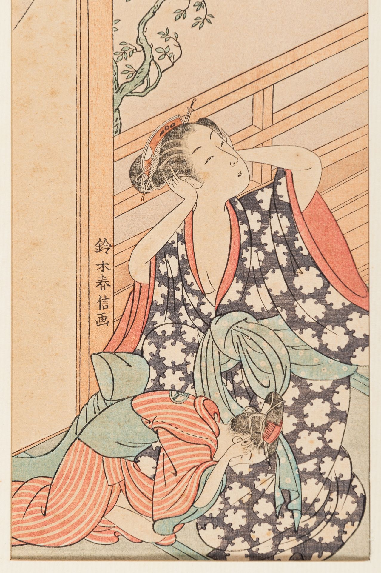 TWO COLOR WOODBLOCK PRINT OF BEAUTIES - Image 7 of 10