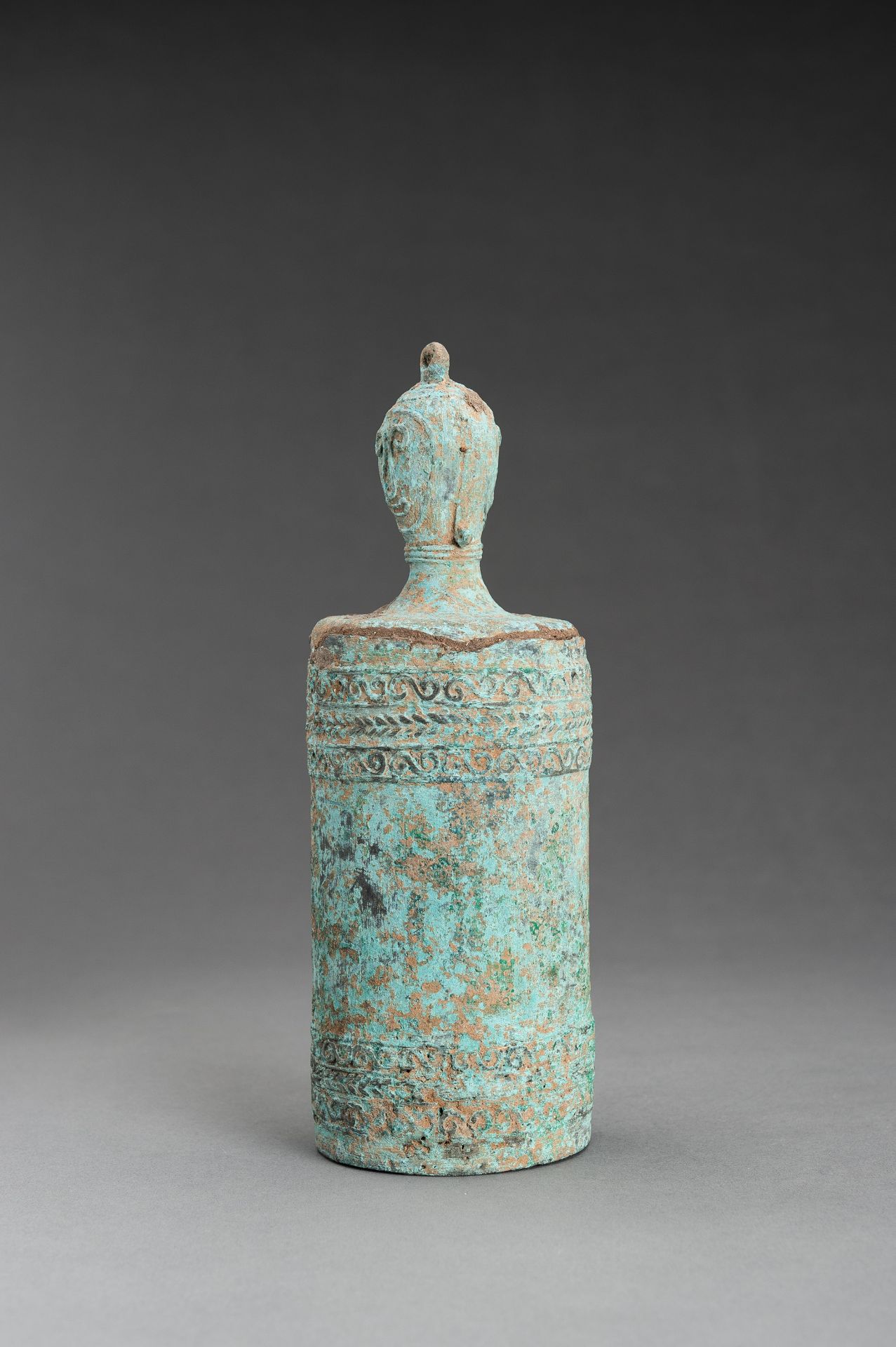 A LIDDED ANTHROPOMORPHIC BRONZE LIME CONTAINER - Image 10 of 14