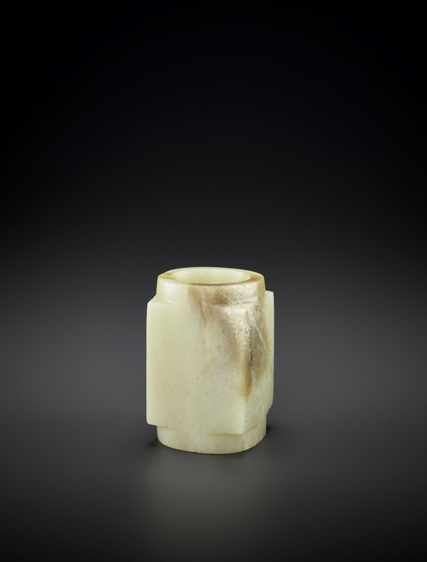 A SMALL WHITE JADE CONG, QIJIA - Image 3 of 13