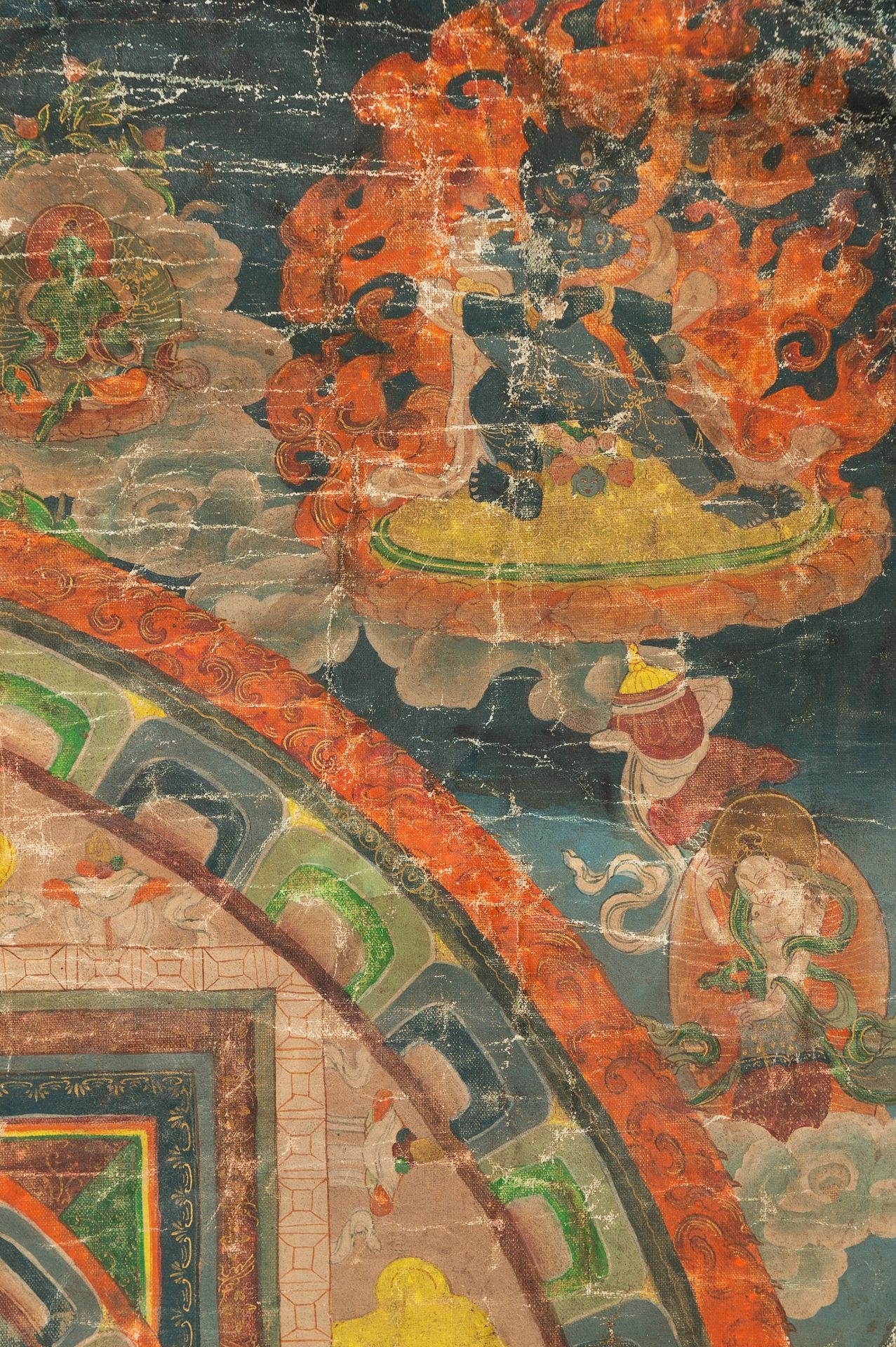 A THANGKA OF EIGHT-ARMED ARYA TARA, 17th - 18th CENTURY - Image 9 of 12