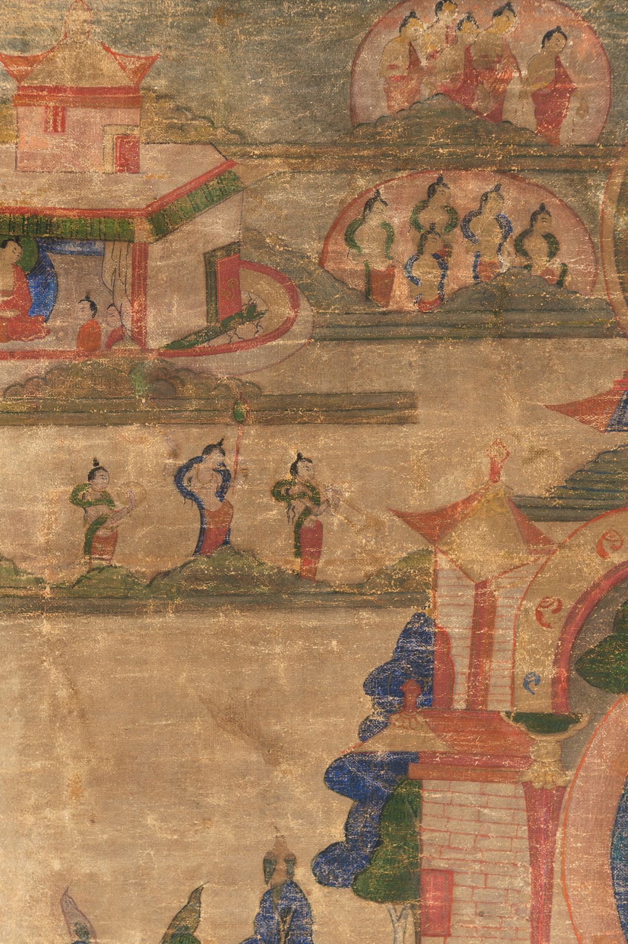 A THANGKA OF BUDDHA AMITHABA - Image 4 of 10