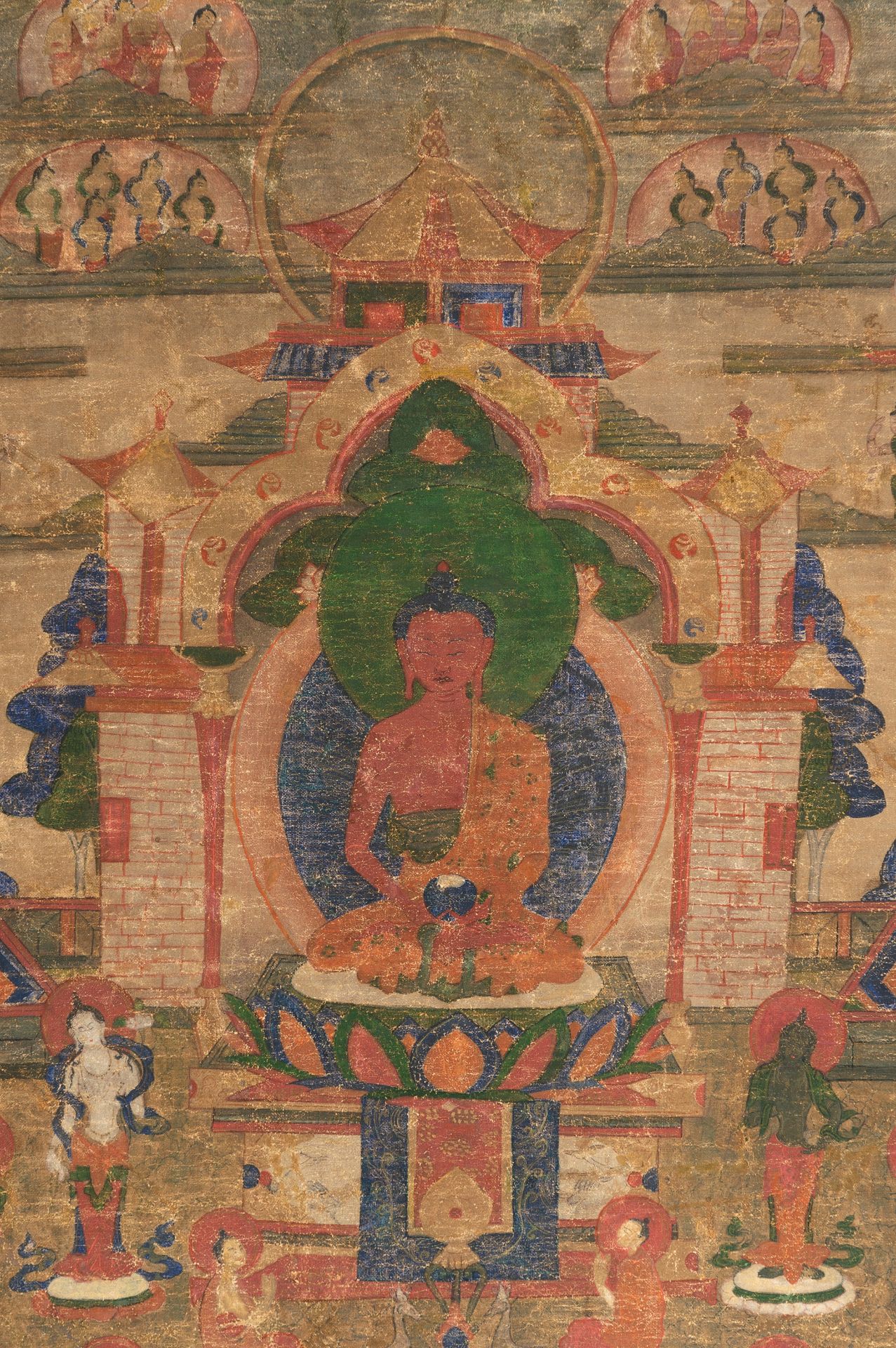 A THANGKA OF BUDDHA AMITHABA - Image 3 of 10