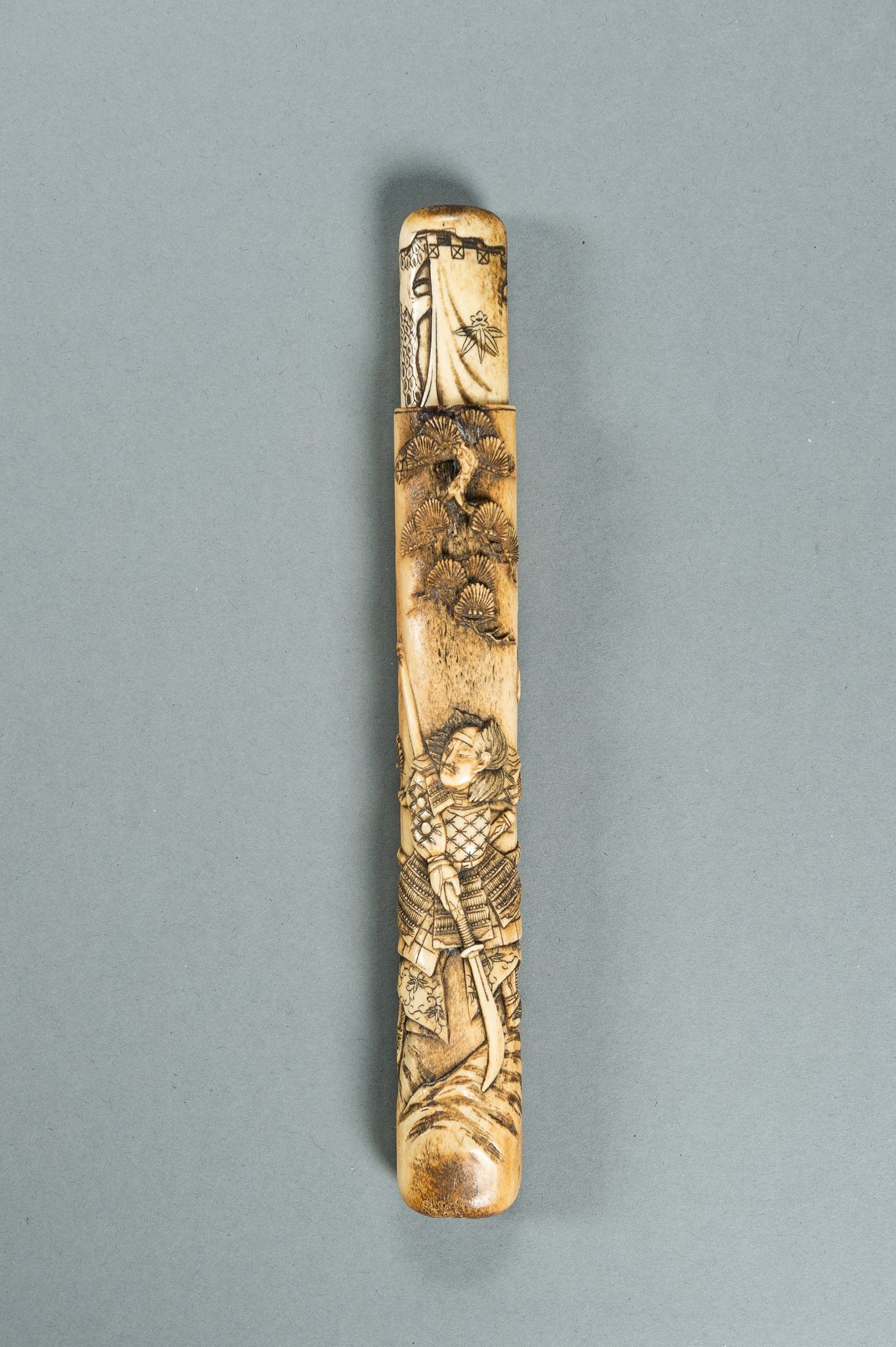 A GROUP OF FIVE STAG ANTLER KISERUZUTSU, EDO - Image 9 of 14