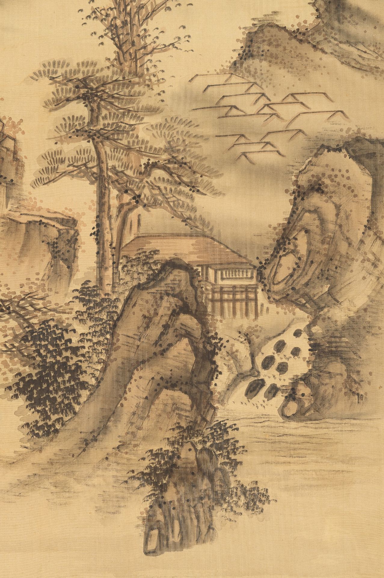 TANOMURA CHOKUNYÃ› (1814-1907): A SCROLL PAINTING OF MOUNTAINS - Image 5 of 11