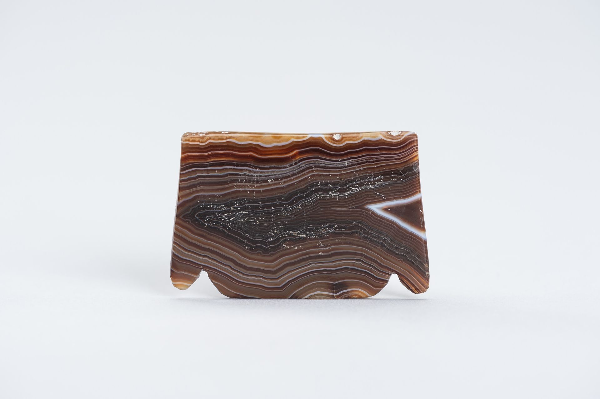 TWO LOPBURI BANDED AGATE PECTORALS - Image 4 of 8