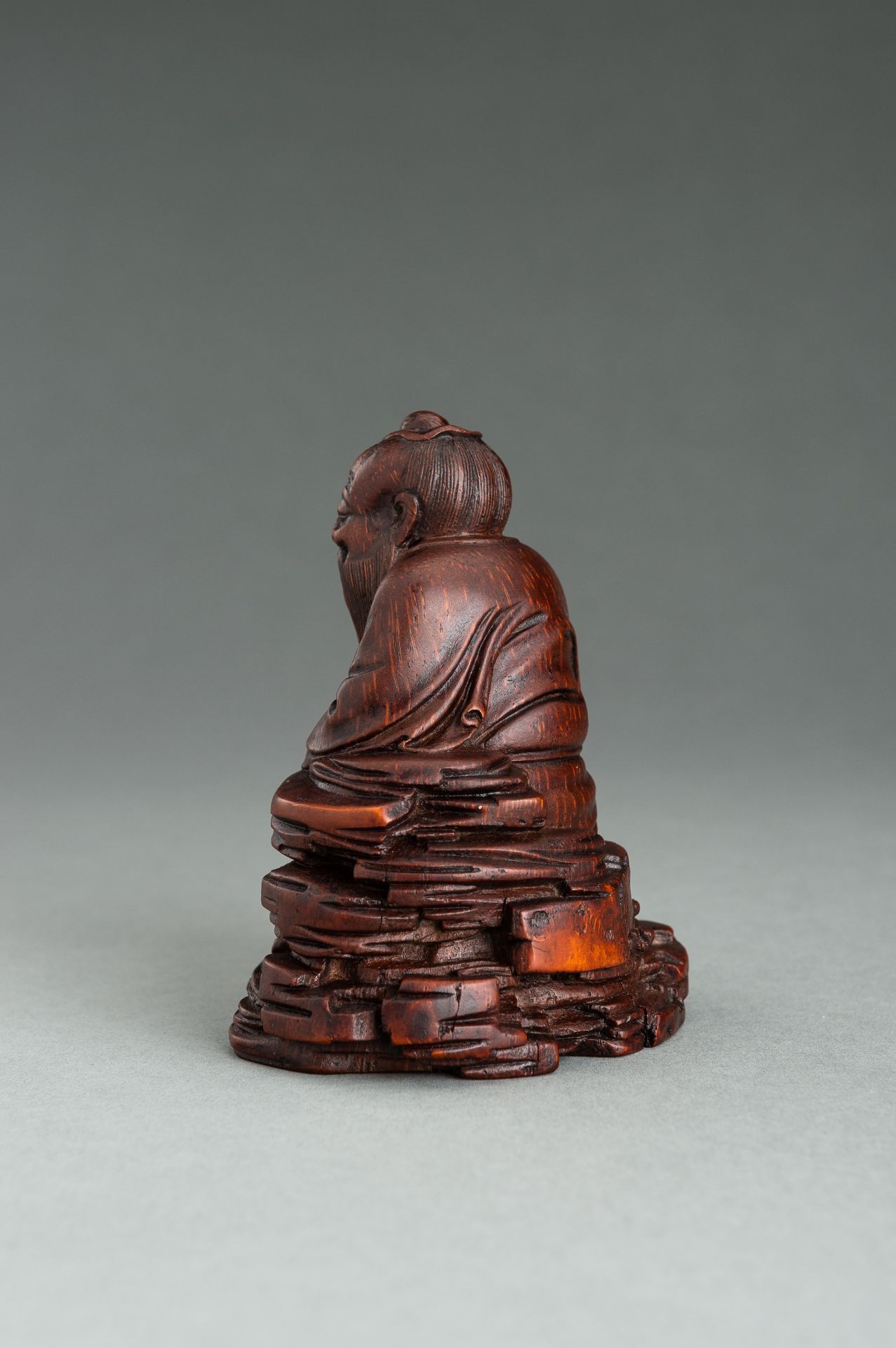 A BAMBOO FIGURE OF SHOULAO, QING DYNASTY - Image 7 of 13