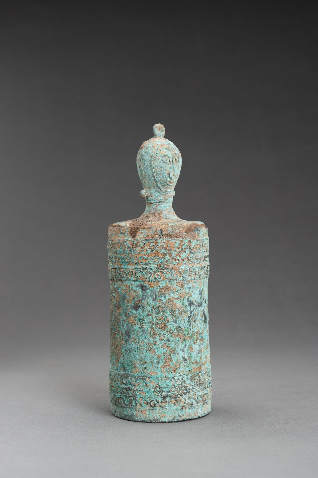 A LIDDED ANTHROPOMORPHIC BRONZE LIME CONTAINER - Image 9 of 14