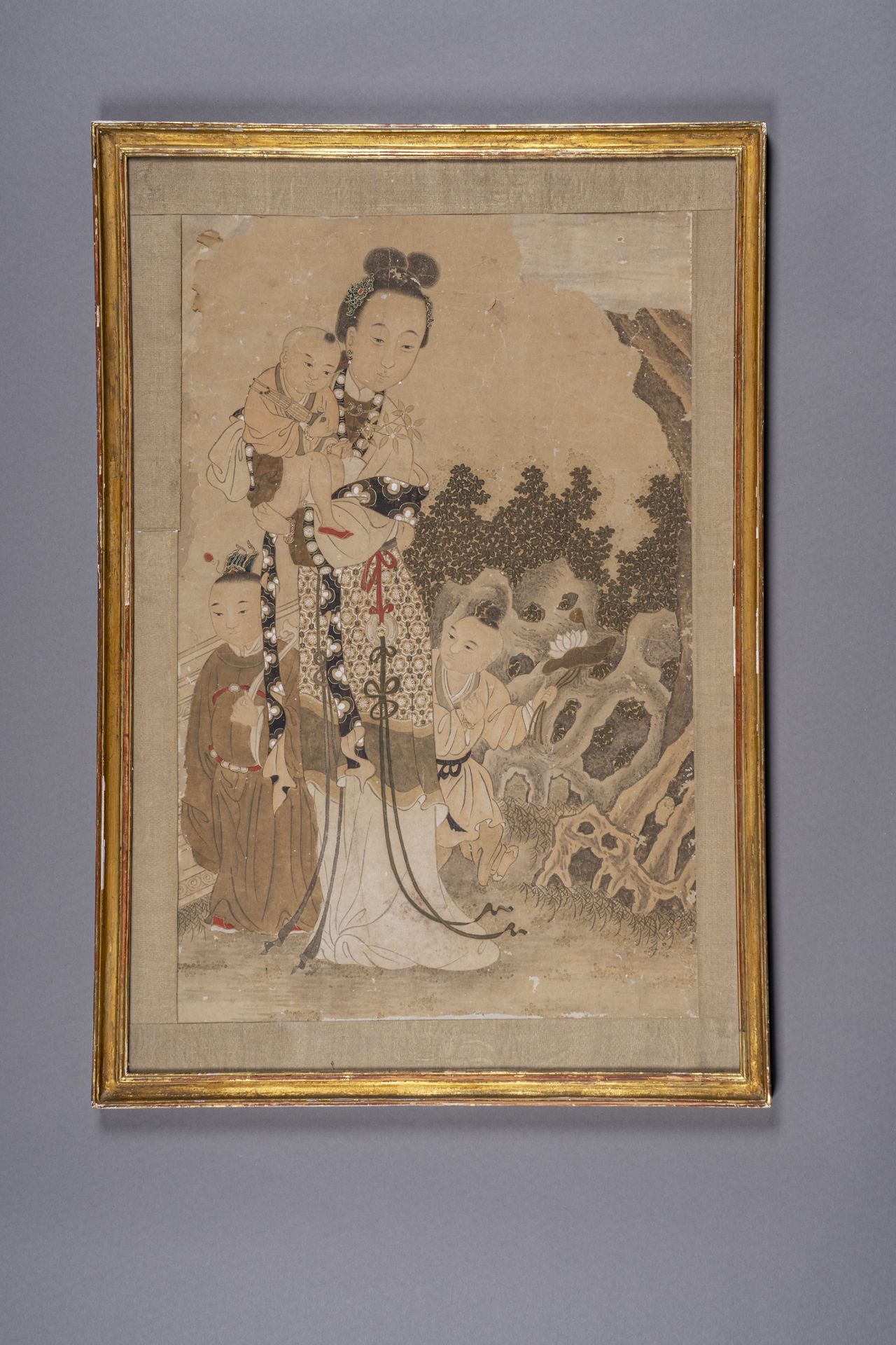 A PAINTING OF ROYALTIES AND IMMORTALS, 18th CENTURY - Image 2 of 3