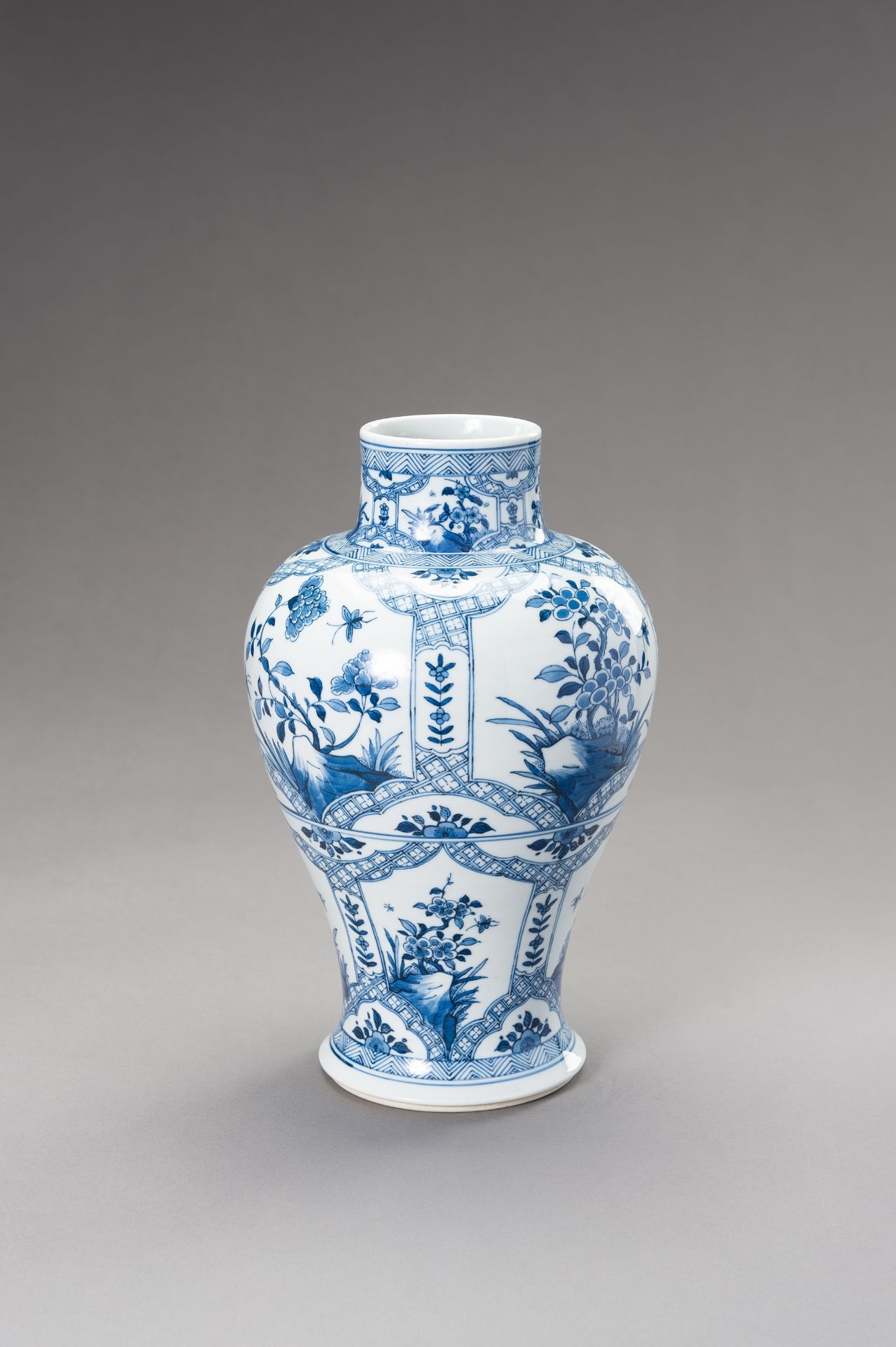 A BLUE AND WHITE MEI PING, QING DYNASTY - Image 4 of 10