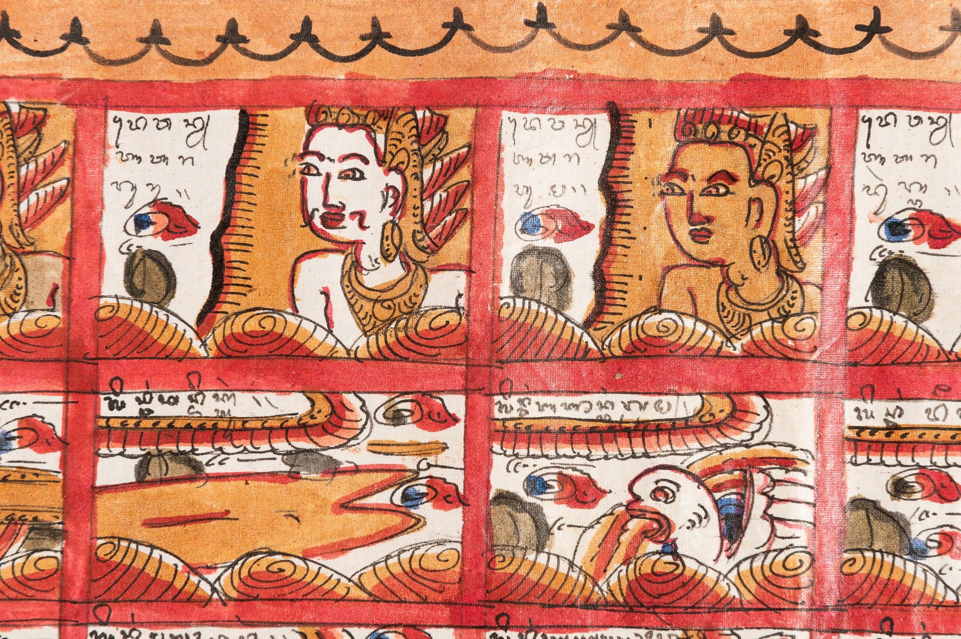 A HAND PAINTED ASTROLOGICAL CHART (PLINTANGAN) - Bild 8 aus 9