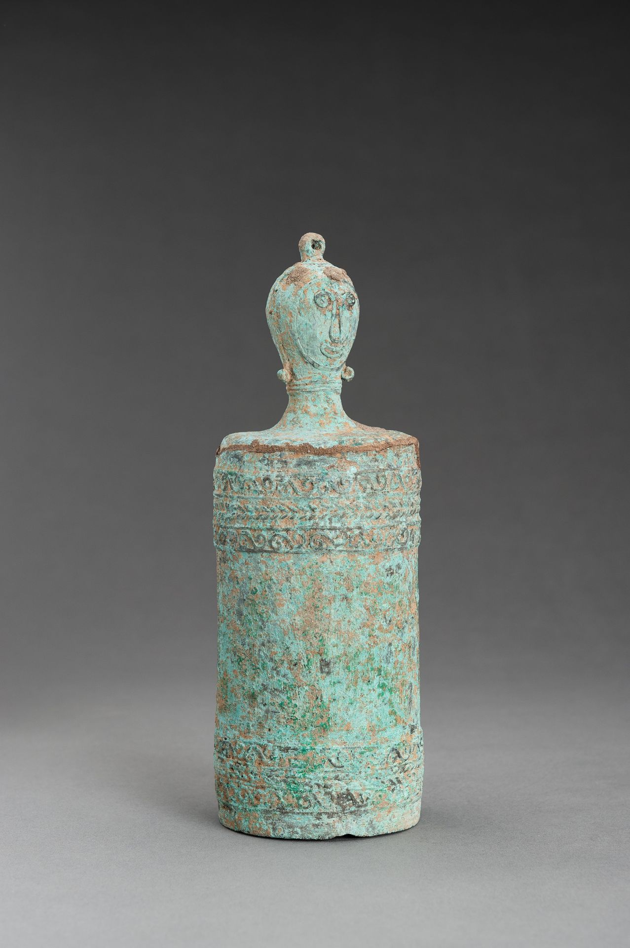 A LIDDED ANTHROPOMORPHIC BRONZE LIME CONTAINER - Image 12 of 14