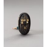 A FINE FUCHI AND KASHIRA WITH BELL FLOWERS