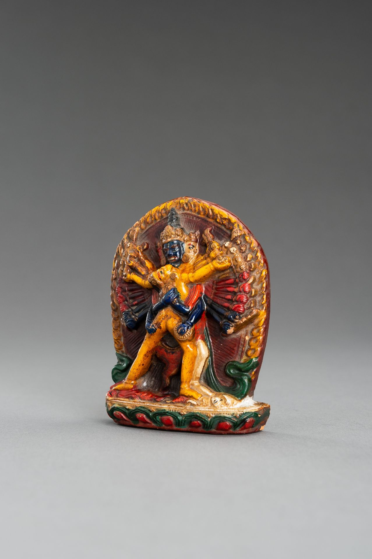 A TSA TSA WITH CHAKRASAMVARA, c. 1900s - Bild 2 aus 8