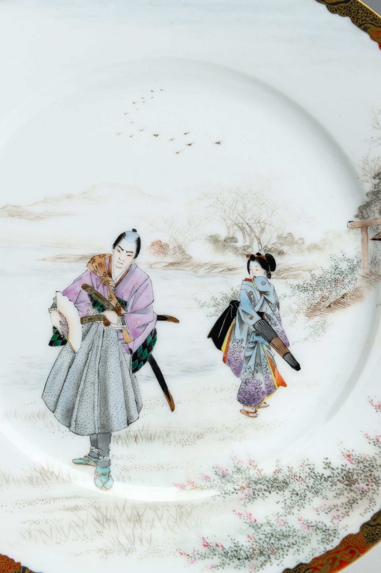 IMURA HIKOJIRO: A FINE SETO YOKOHAMA PORCELAIN PLATE, 19th CENTURY - Bild 2 aus 9