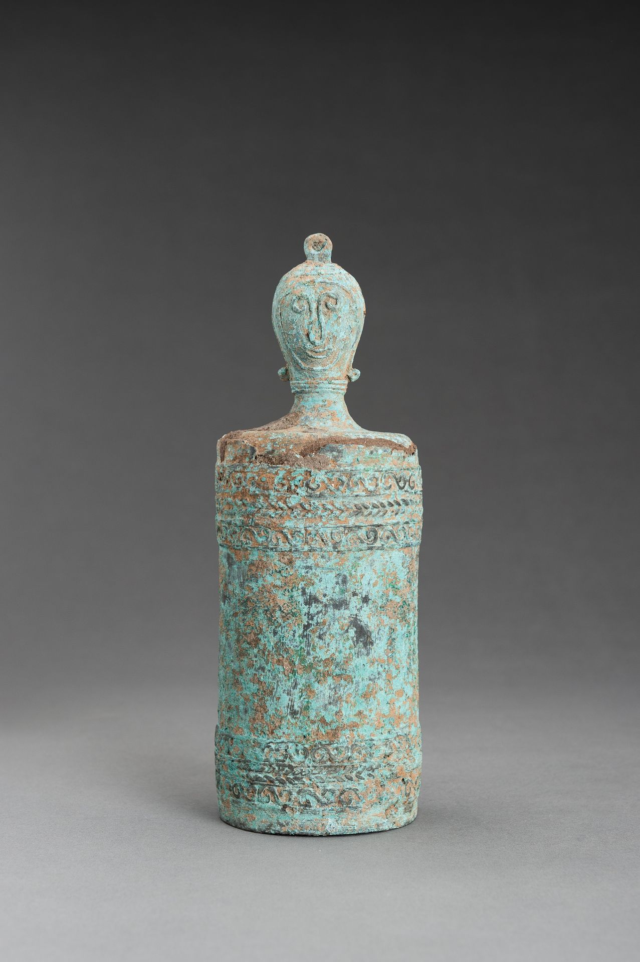 A LIDDED ANTHROPOMORPHIC BRONZE LIME CONTAINER - Image 6 of 14