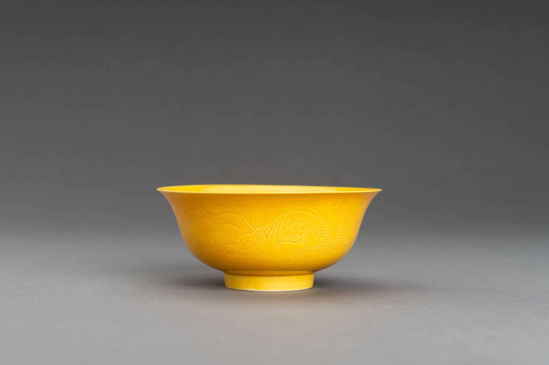 A YELLOW GLAZED 'DRAGONS' PORCELAIN BOWL, GUANGXU MARK AND PROBABLY OF THE PERIOD - Image 7 of 13