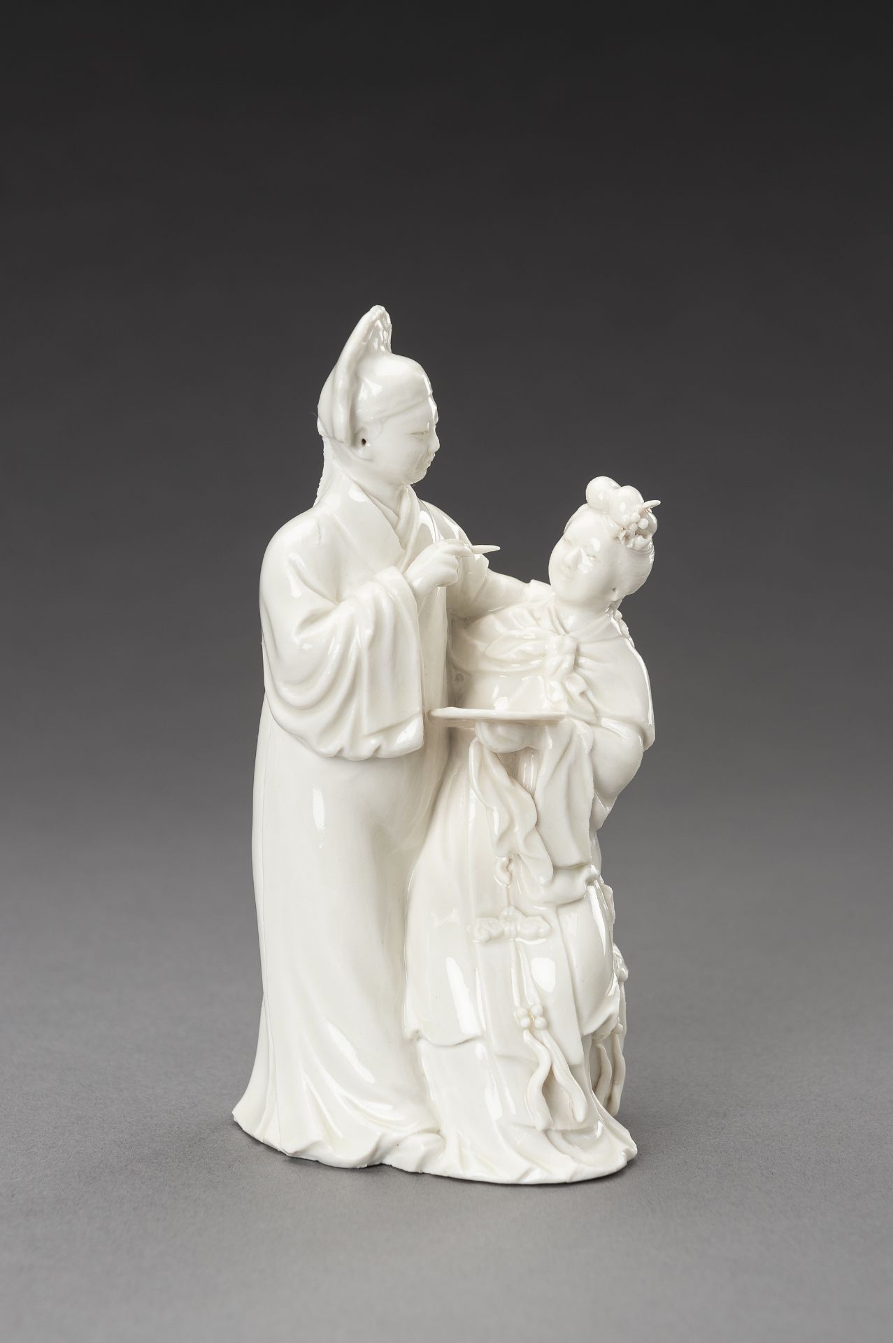 A SET OF FOUR DEHUA PORCELAIN FIGURINES, c. 1950s - Image 10 of 16