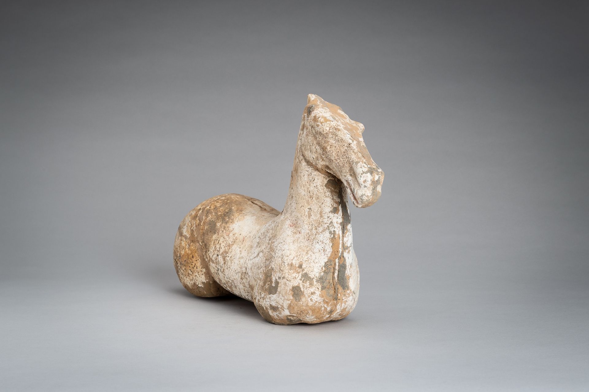 A POTTERY FIGURE OF A HORSE, HAN DYNASTY - Image 7 of 11