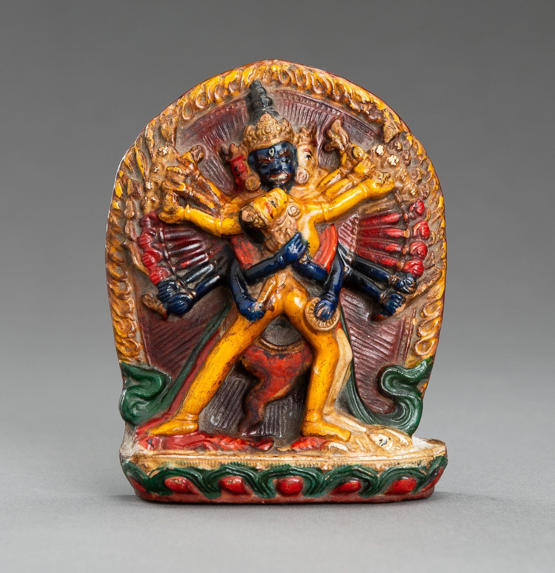 A TSA TSA WITH CHAKRASAMVARA, c. 1900s