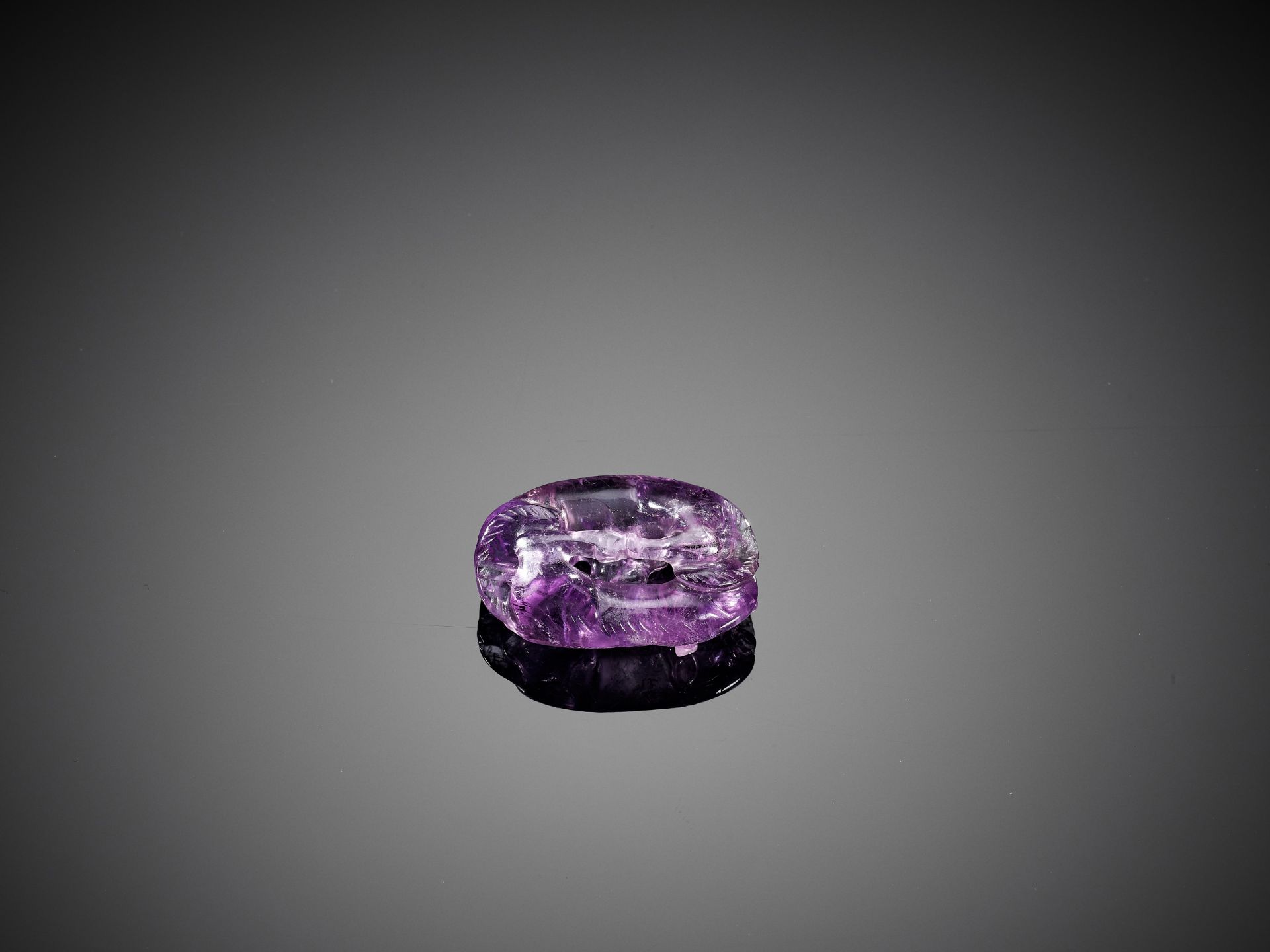 AN AMETHYST 'TWIN CAT' PENDANT, 19TH CENTURY - Image 12 of 13