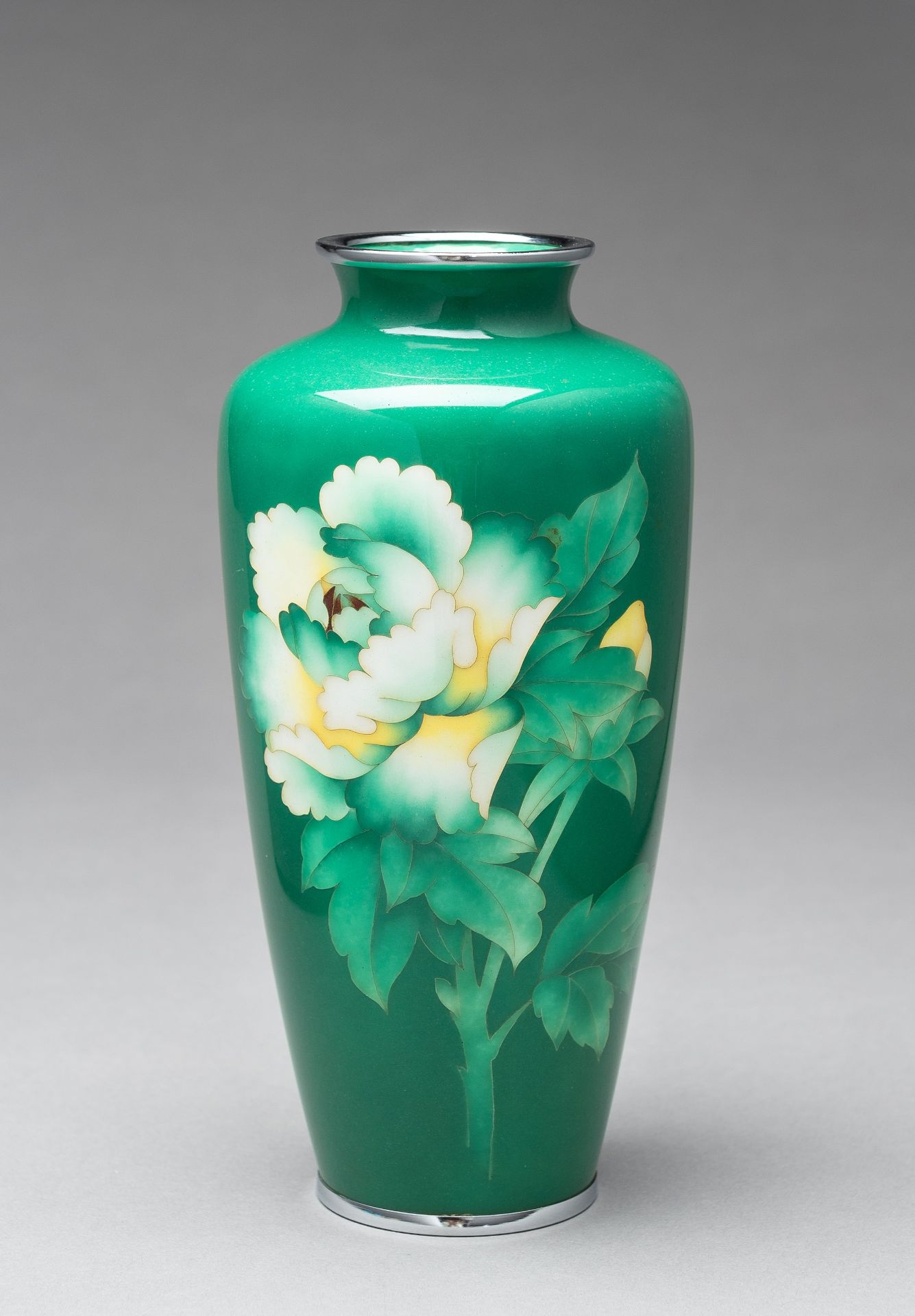 A LARGE ANDO STYLE CLOISONE ENAMEL VASE